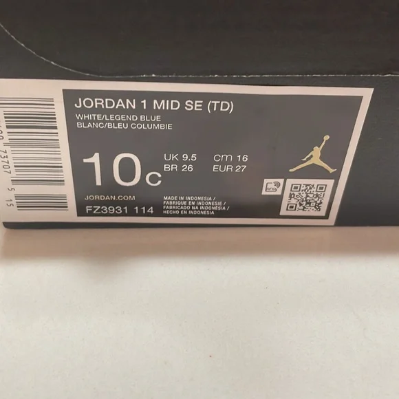 Jordan 1 Mid SE "White/Legend Blue" Toddler Boys' Shoe - Picture 2 of 4